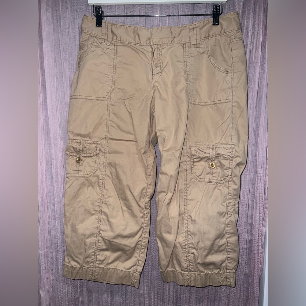 Express Tan Capris Relaxed Fit